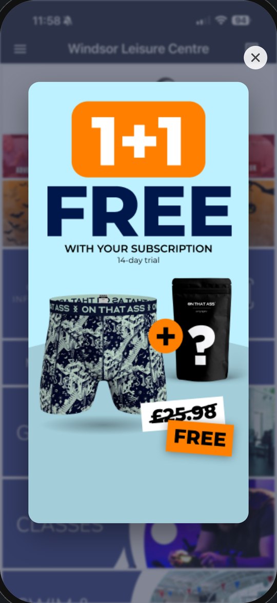 On That Ass full-screen ad on app open